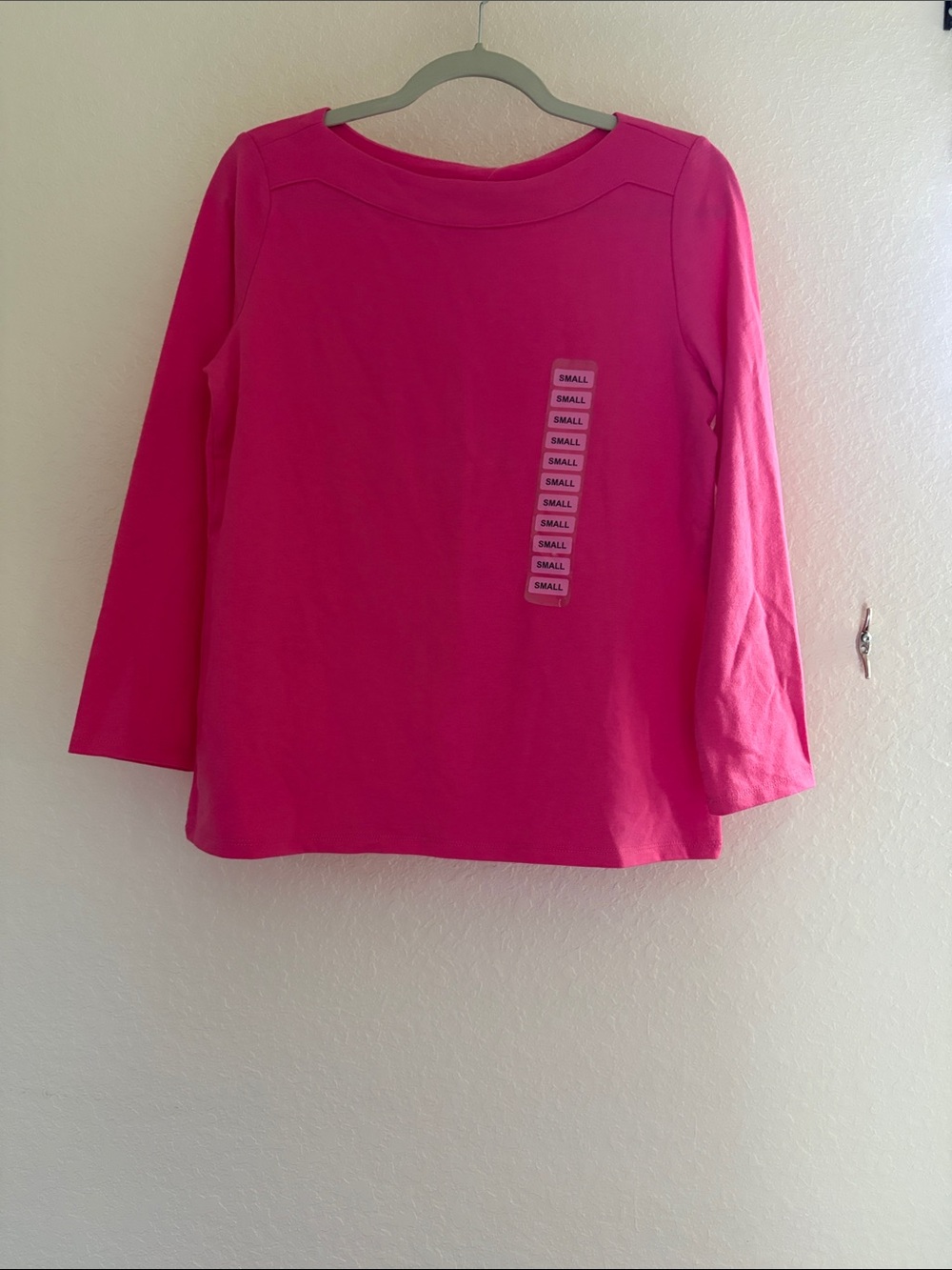 Rafaella Basic Pink Top with 3/4 Sleeves